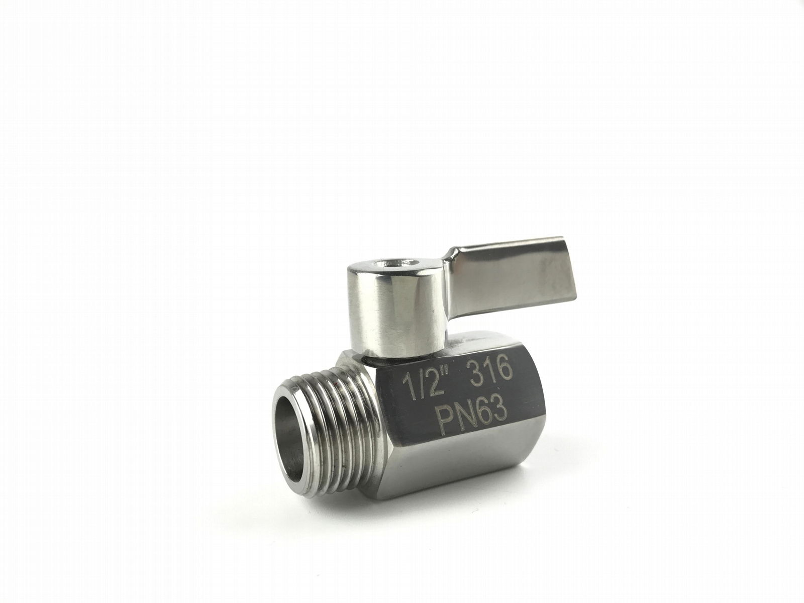 CF8 CF8M stainless steel handle mini ball valve 1/2 inch inner 