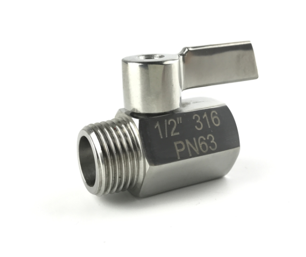 CF8 CF8M stainless steel handle mini ball valve 1/2 inch inner  2