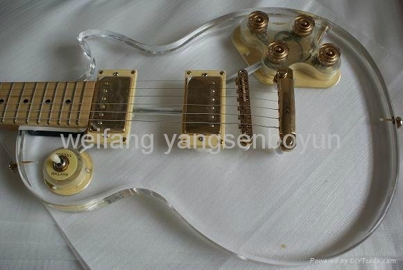 transparent acrylic lp model guitar
