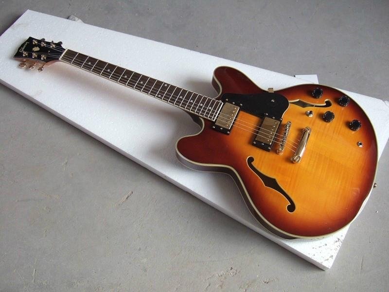 custom hollow body jazz guitar electric guitar 2