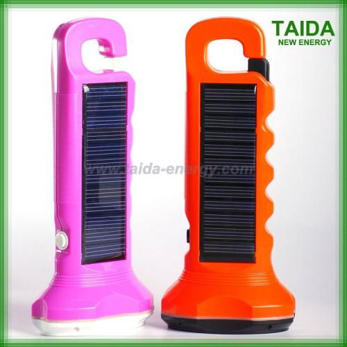 Waterproof led solar flashlight/torch light 2