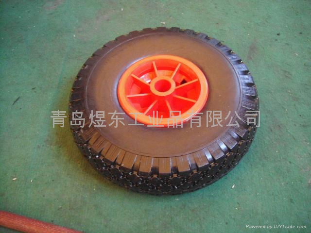 flat free pu foam wheel 3.25-8 4.00-8 pu foam tire  4