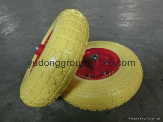 flat free pu foam wheel 3.25-8 4.00-8 pu foam tire  3