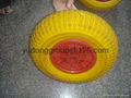 pu solid rubber wheel 13" wheelbarrow pu foam tires