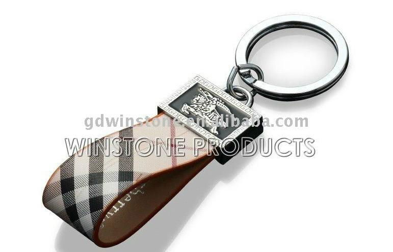 Knight Logo Strip Leather Key Ring 