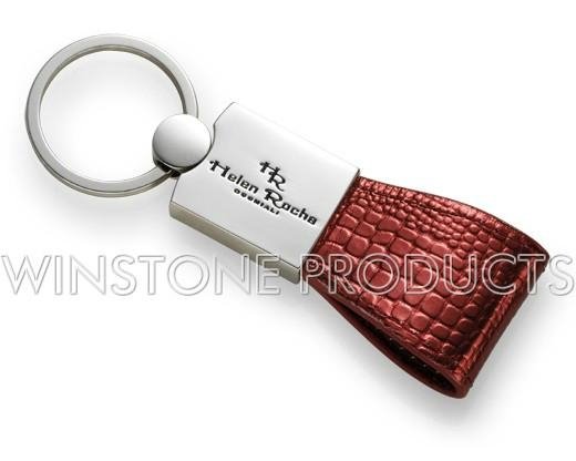 Knight Logo Strip Leather Key Ring  3