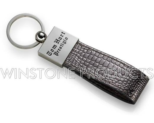 Knight Logo Strip Leather Key Ring  4