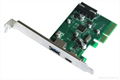 PCIe X4 to 1port USB3.1 Type-A combo 1port USB3.1 Type-C expansion card