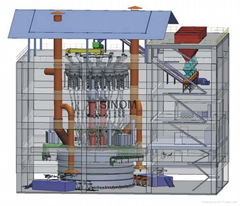 Titanium slag furnace is used for produce titainium slag