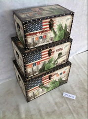 Flag wooden storage box 
