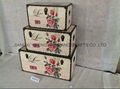 Flower wooden trunk for indoor decoration 4