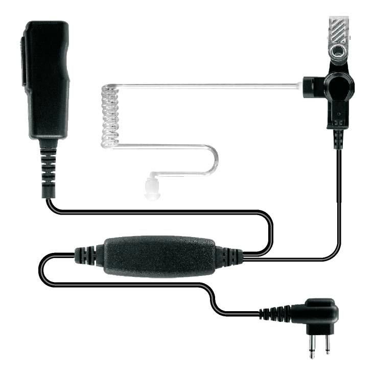 Acoustic Tube Earphone/Microphone  For Two Way Radio.TC-804-1