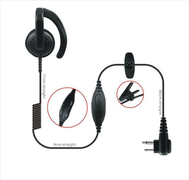 Earhook Earphone For Two Way Radio TC-616