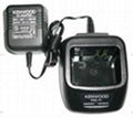 Two way radio battery charger for