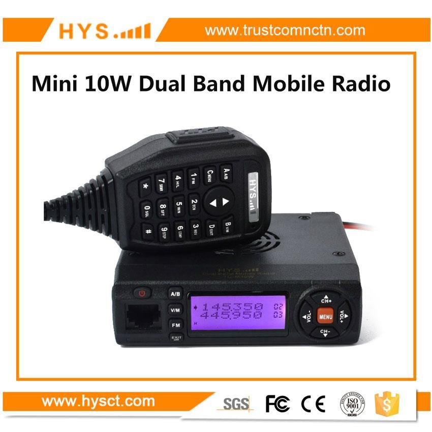 15W Mini VHF& UHF Dual Band Mobile Radio TC-M10W 