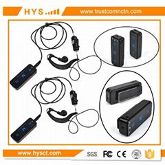 HYS Super MINI Walkie Talkie UHF 400-480 USB Supply Black with earpiece