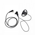 D Shape 2 Pin Walkie Talkie Earpiece  with PPT MIC 5