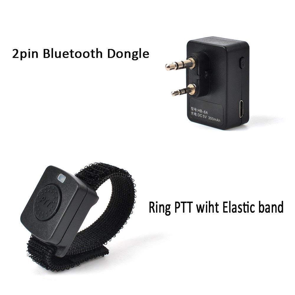 2 Pin Wireless Two Way Radio Earpiece Bluetooth Walkie Talkie Headset