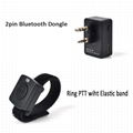 2 Pin Wireless Two Way Radio Earpiece Bluetooth Walkie Talkie Headset with PTT 