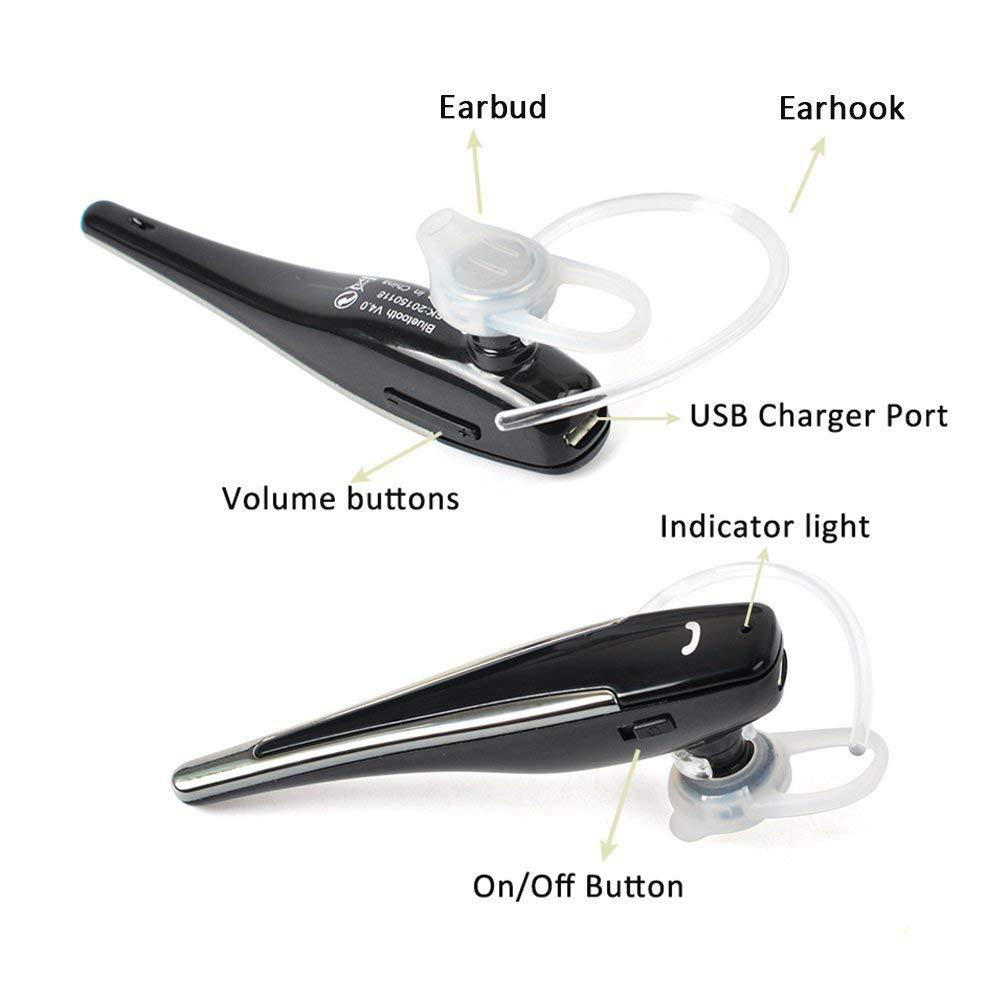 2 Pin Bluetooth Radio Earpiece Earphone Wireless Headset with PTT  4