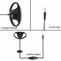 D-Shape Listen/Receive Only 3.5mm Plug  Walkie Talkie Headset 3