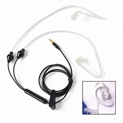 Covert Acoustic Air Tube Headphone with Microphone black