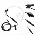  Covert Acoustic Air Tube Headphone with Microphone black