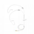 Covert Acoustic Air Tube Headphone with Microphone White