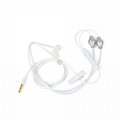 Covert Acoustic Air Tube Headphone with Microphone White