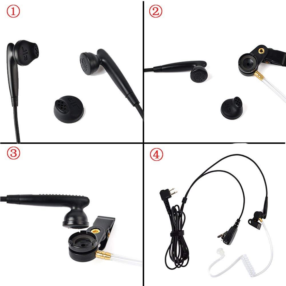 Covert Acoustic Air Tube Earpiece/InEar Headset Dual Purposewith MIC