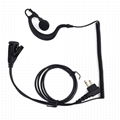 2-Way Radio Earpiece Soft G Shape 2 Pin Walkie Talkie Headset  1