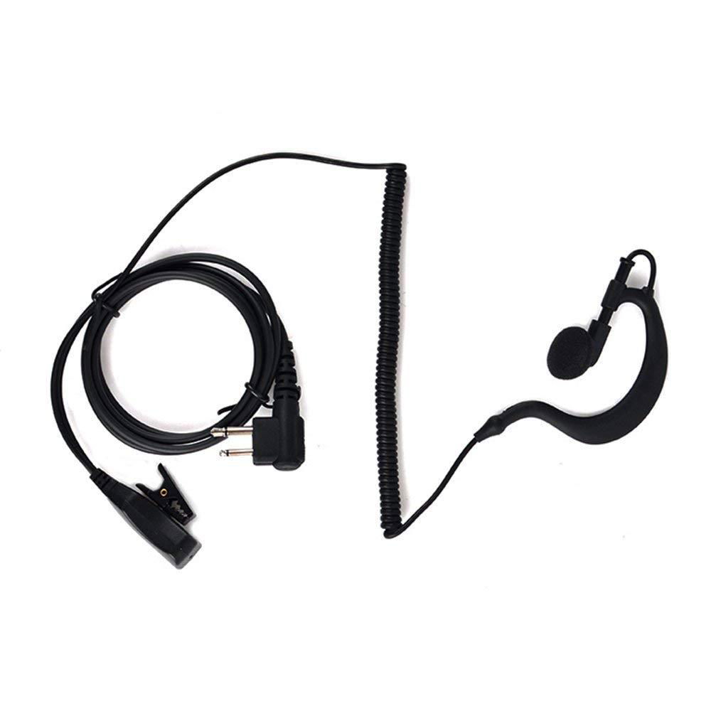 2-Way Radio Earpiece Soft G Shape 2 Pin Walkie Talkie Headset  4