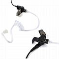 Covert Acoustic Air Tube Earpiece FBI 2-Way Radio Headset with PTT MIC 