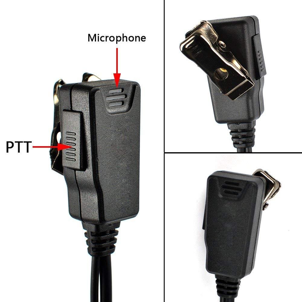 Advanced G Shape Radio Earpiece 2 Pin Walkie Talkie Headset with PTT Mic  2