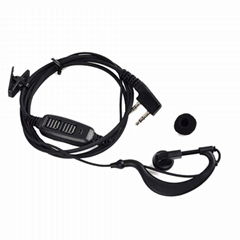  2 Way Radio Earpiece G Shape Dual-PTT Walkie Talkie Headset Mic 