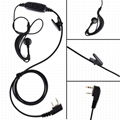  2 Way Radio Earpiece G Shape Dual-PTT Walkie Talkie Headset Mic 