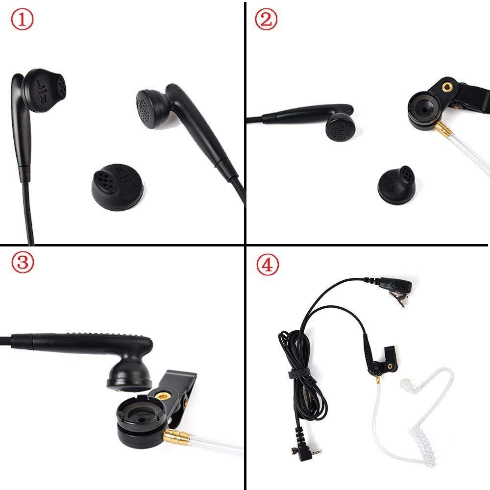 Covert Acoustic Air Tube In-Ear  Dual Purpose  with PTT MIC  4