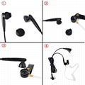 Covert Acoustic Air Tube In-Ear  Dual Purpose  with PTT MIC 