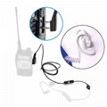 2 Pin Covert Air Acoustic Tube Headset Earpiece Earbud With PTT MIC