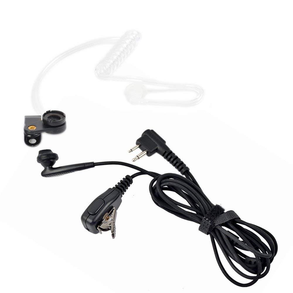 Surveillance Headset Earpiece PTT Mic with Extra Acoustic Tube Earpiece KHYS02-M