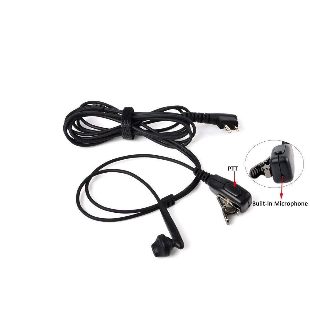 Surveillance Headset Earpiece PTT Mic with Extra Acoustic Tube Earpiece KHYS02-M 3