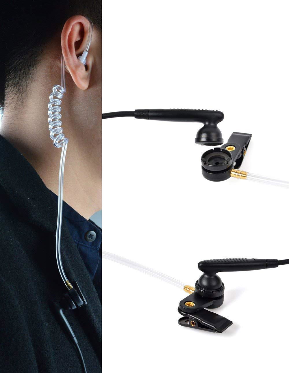 Surveillance Headset Earpiece PTT Mic with Extra Acoustic Tube Earpiece KHYS02-M 5