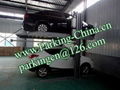 China Car Parking Lift 2 post elevator family double garage parking at basement