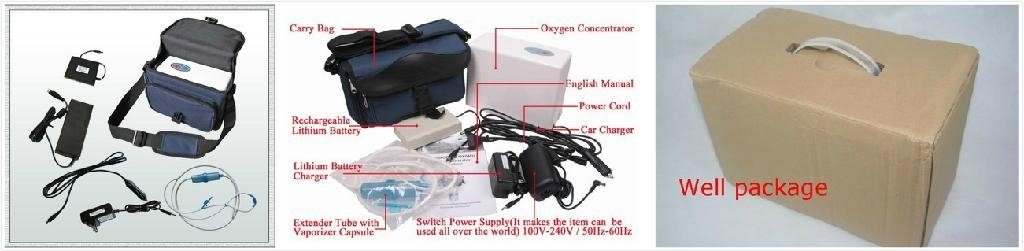  2014CE Portable Oxygen Concentrator Generator For Home/Travel  3