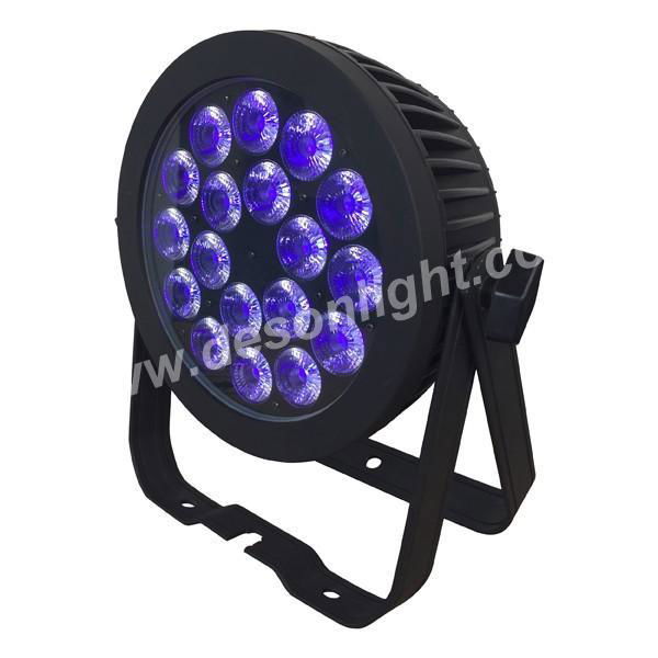 IP65 Waterproof LED PAR LIGHT RGBWA UV 6in1 18X18W FLAT PAR LP-224 3