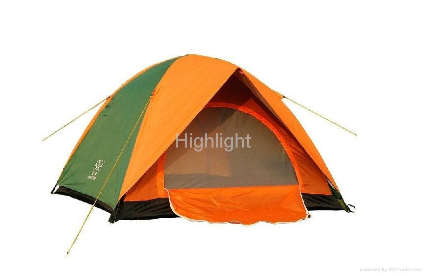 Outdoor 3~4 person double layer waterproof camping tent