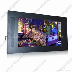 Magic mirror surface 42 inch Wall hang version with backboard lcd motion sensor