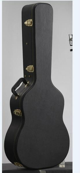 Wooden acoustic guitar case ,hard PVC aoustic double bag