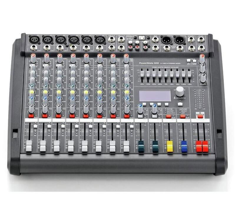 Dynacord PowerMate 600-3 Powered Mixer (4CH Mono+2CH Stereo)