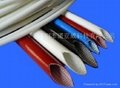 供应优质硅橡胶玻璃纤维套管--内纤外胶 1